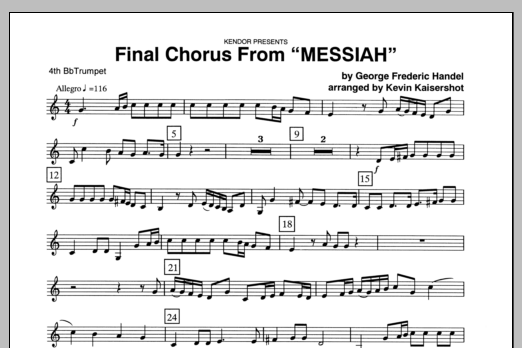 Download Kaisershot Final Chorus From 'Messiah' (Blessing A Sheet Music