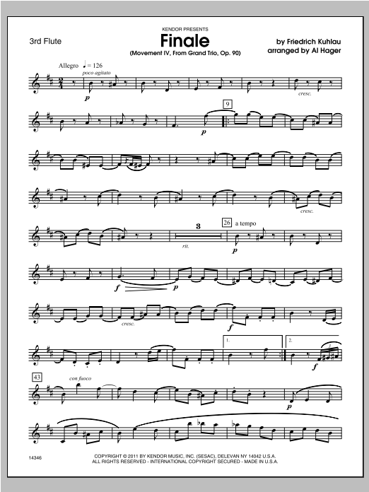 Download Hager Finale (Movement IV, From Grand Trio, O Sheet Music