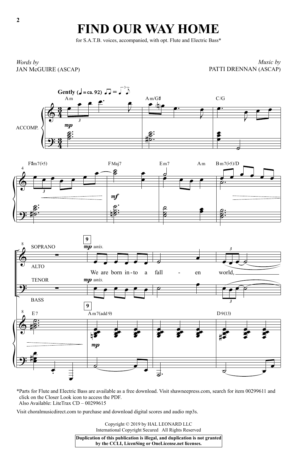 Download Jan McGuire and Patti Drennan Find Our Way Home Sheet Music