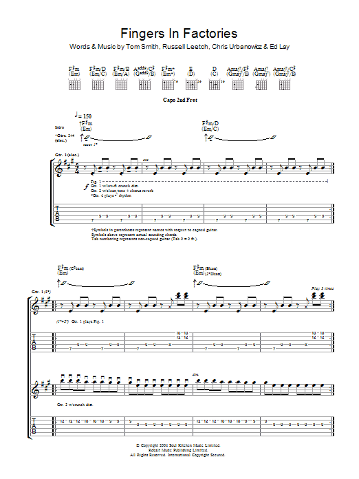 Download Editors Fingers In The Factories Sheet Music