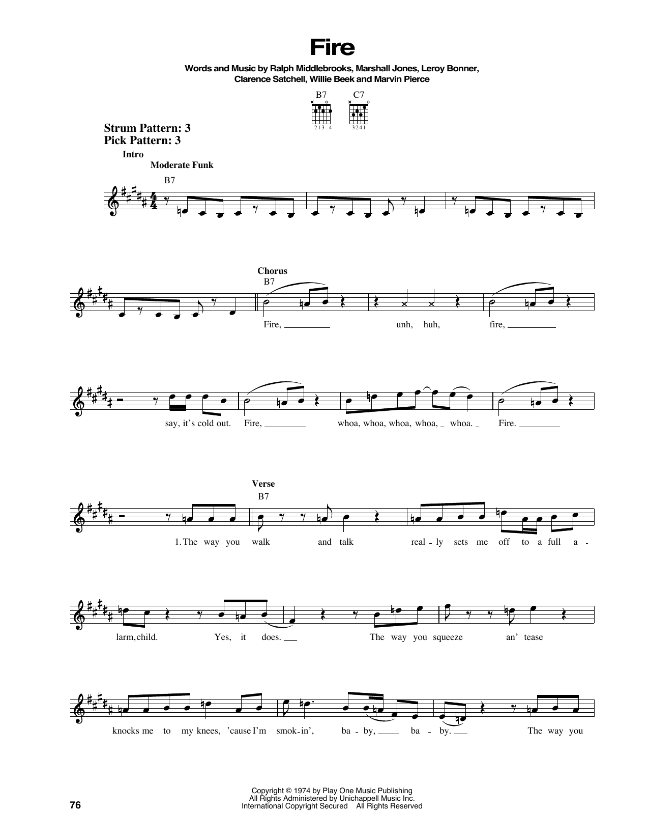 Download Ohio Players Fire Sheet Music
