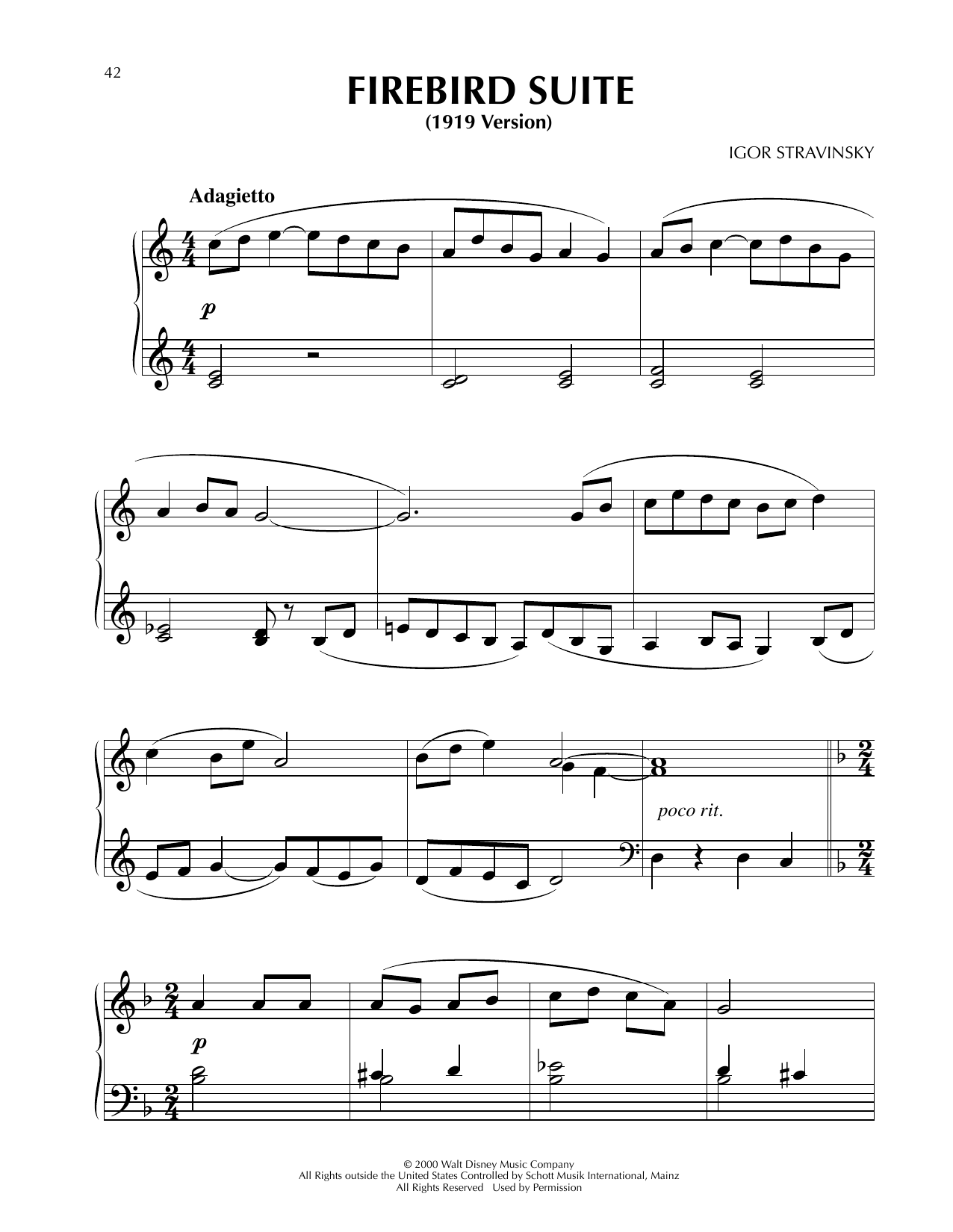 Igor Stravinsky Firebird Suite (from Fantasia 2000) sheet music notes printable PDF score