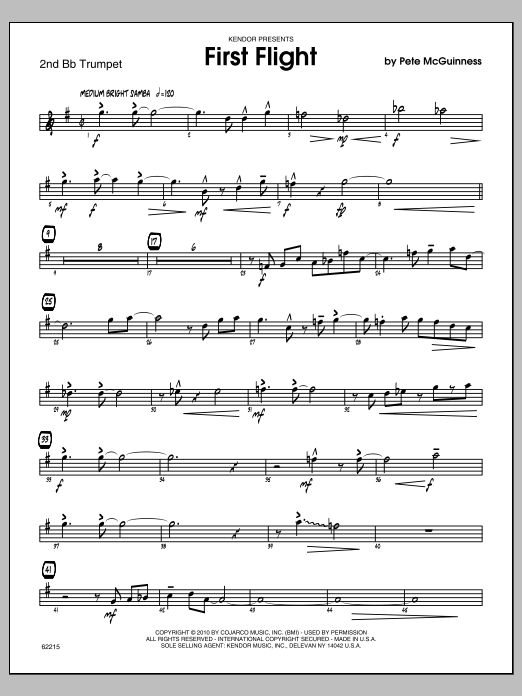 Download McGuinness First Flight - 2nd Bb Trumpet Sheet Music