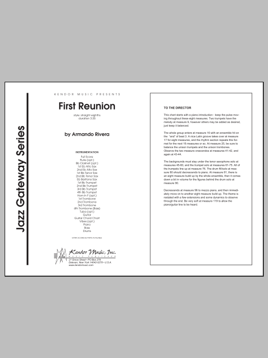 Download Rivera First Reunion - Full Score Sheet Music