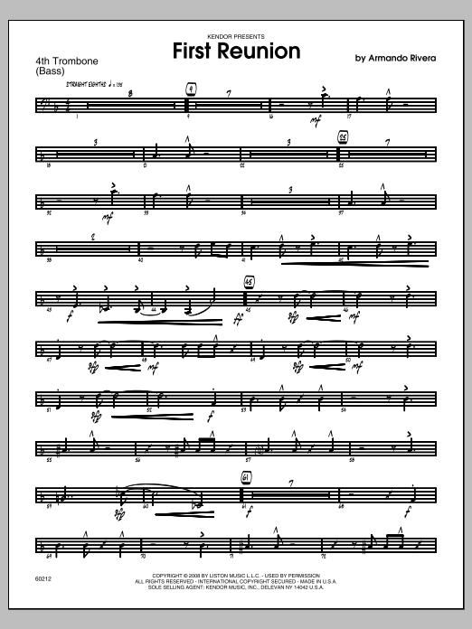 Download Rivera First Reunion - Trombone 4 Sheet Music