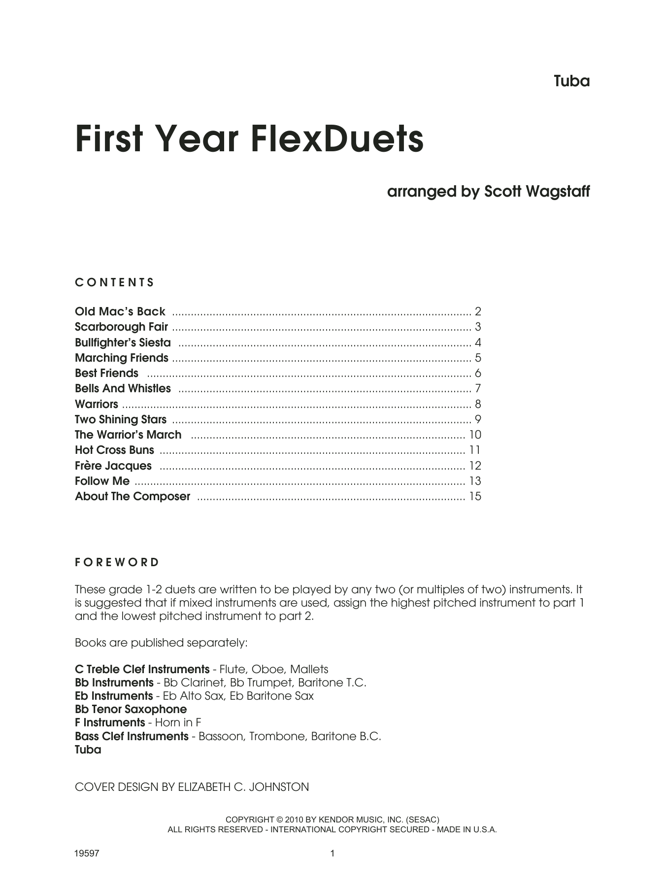 Download Scott Wagstaff First Year FlexDuets - Tuba Sheet Music