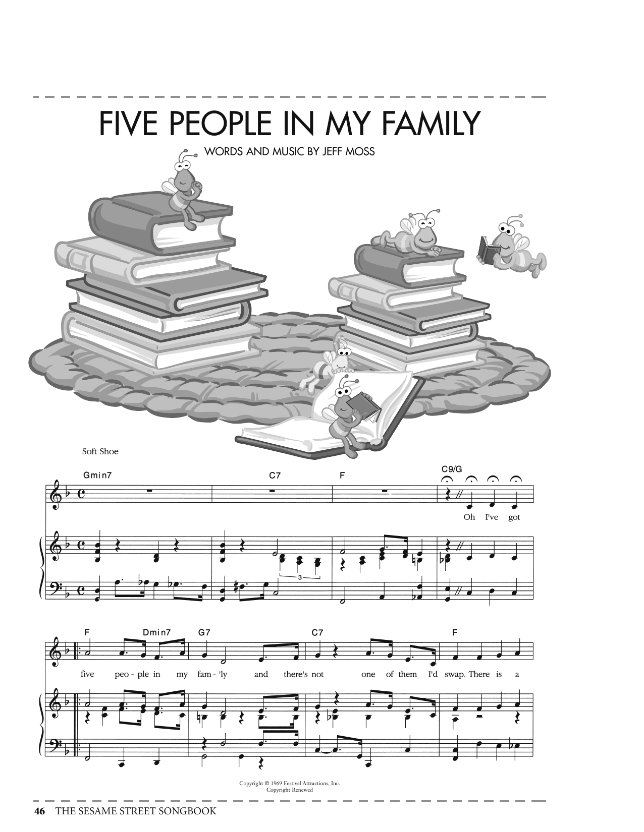 Jeff Moss Five People In My Family (from Sesame Street) sheet music notes printable PDF score