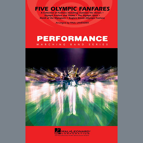Download Paul Lavender Five Olympic Fanfares - Aux Percussion Sheet Music and Printable PDF Score for Marching Band