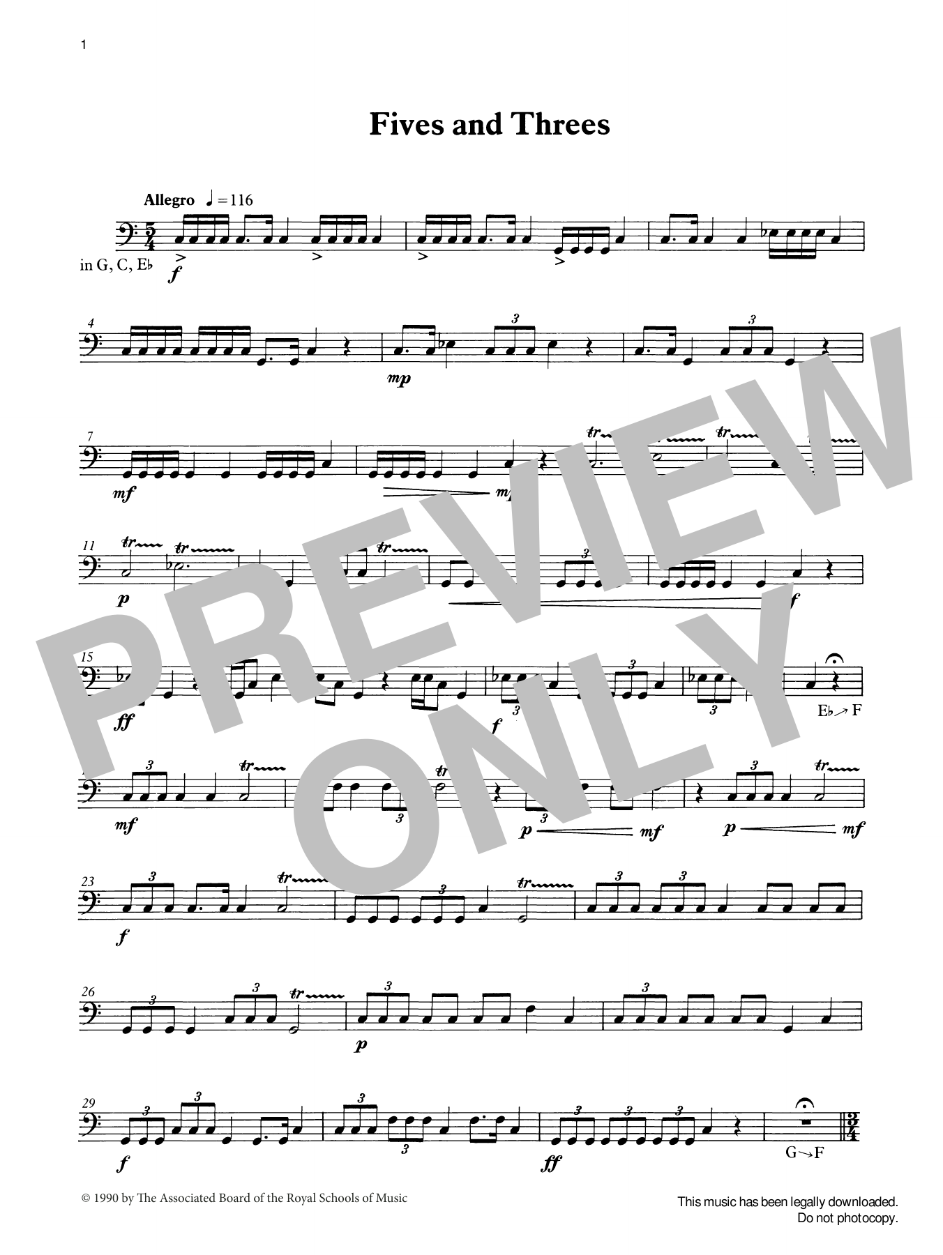 Download Ian Wright Fives and Threes from Graded Music for Sheet Music
