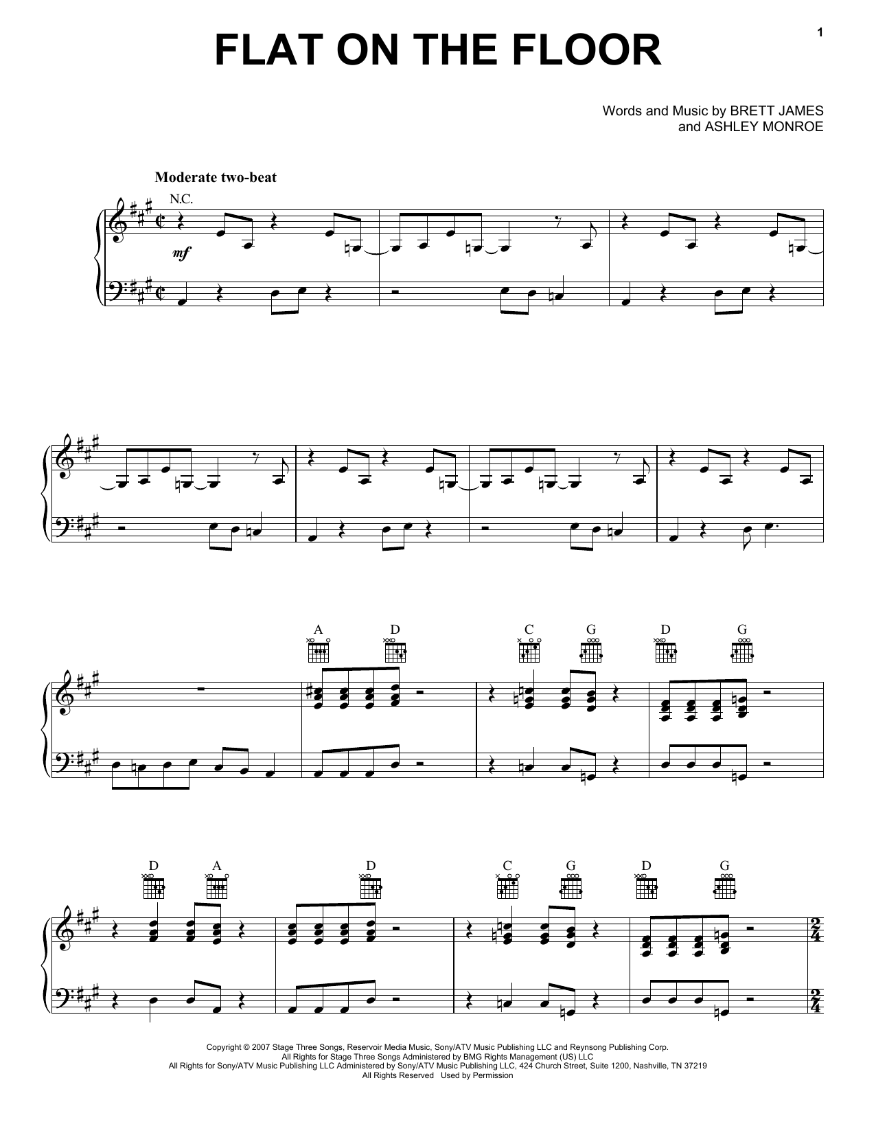 Download Carrie Underwood Flat On The Floor Sheet Music