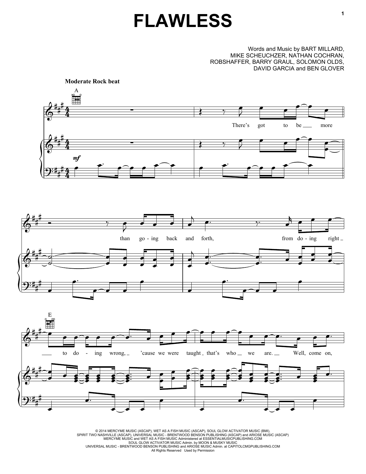 Download MercyMe Flawless Sheet Music