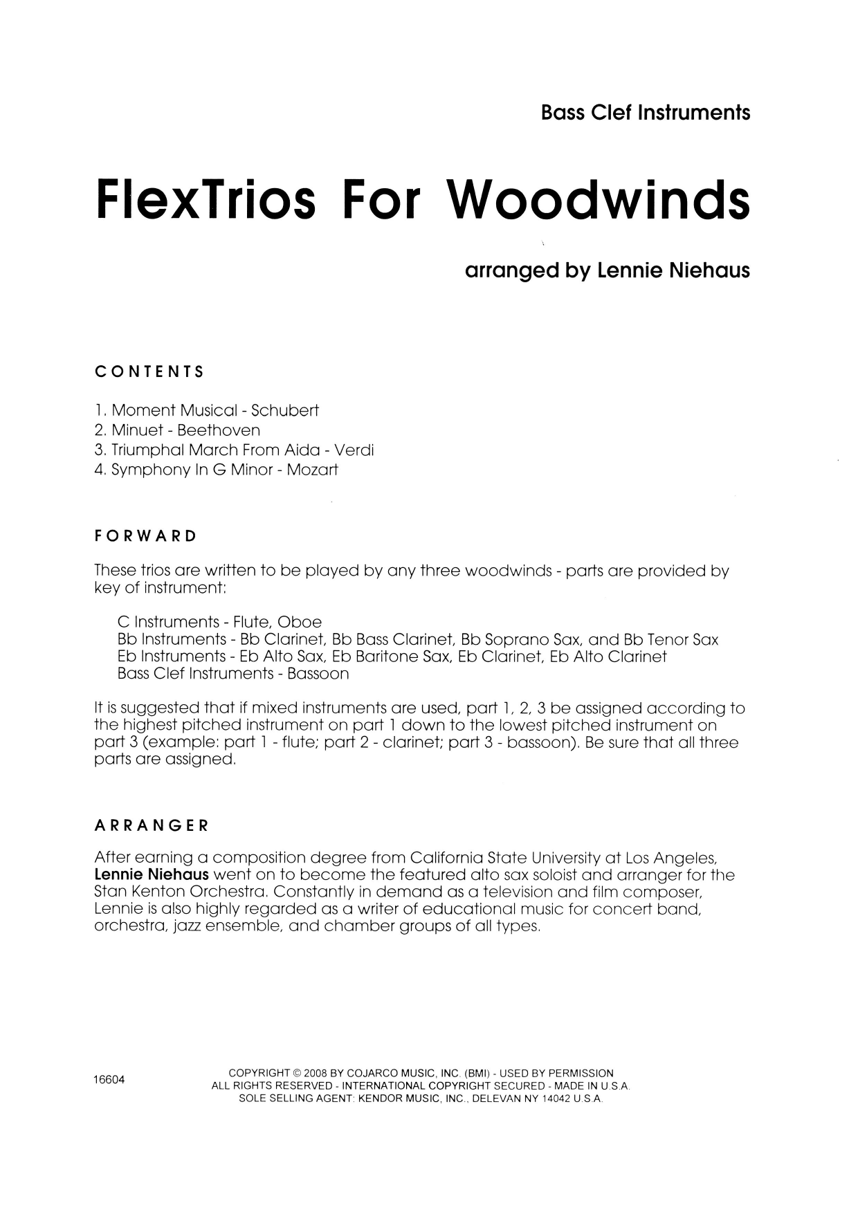 Download Lennie Niehaus FlexTrios For Woodwinds (playable by an Sheet Music