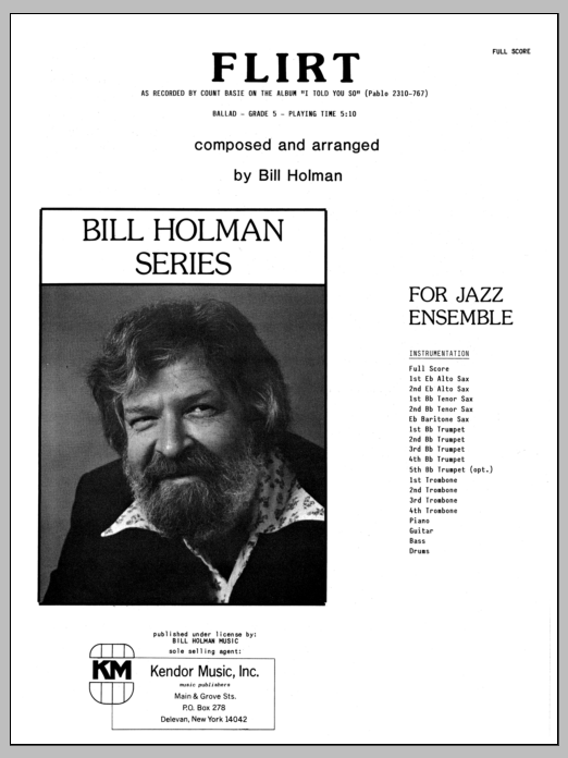 Download Bill Holman Flirt - Full Score Sheet Music