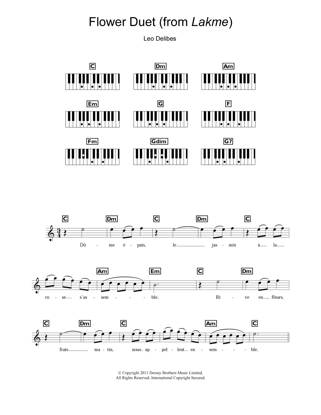 Download Leo Delibes Flower Duet (from Lakme) Sheet Music