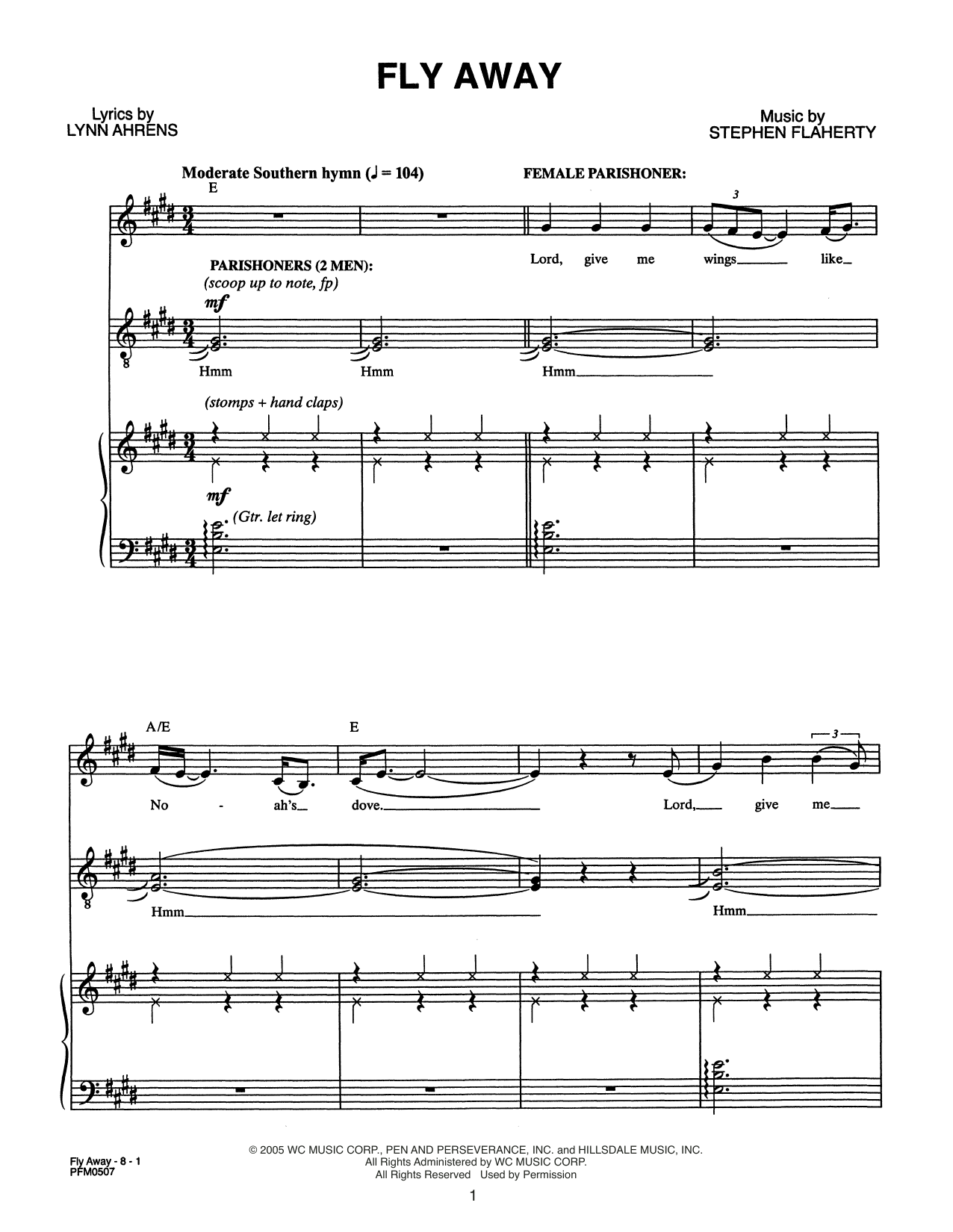 Download Lynn Ahrens and Stephen Flaherty Fly Away (from Dessa Rose: A New Musica Sheet Music