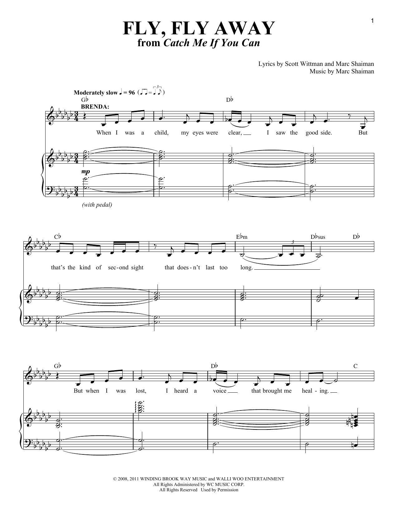Download Scott Wittman and Marc Shaiman Fly, Fly Away (from Catch Me If You Can Sheet Music