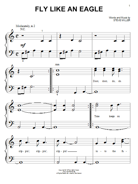 Download The Steve Miller Band Fly Like An Eagle Sheet Music