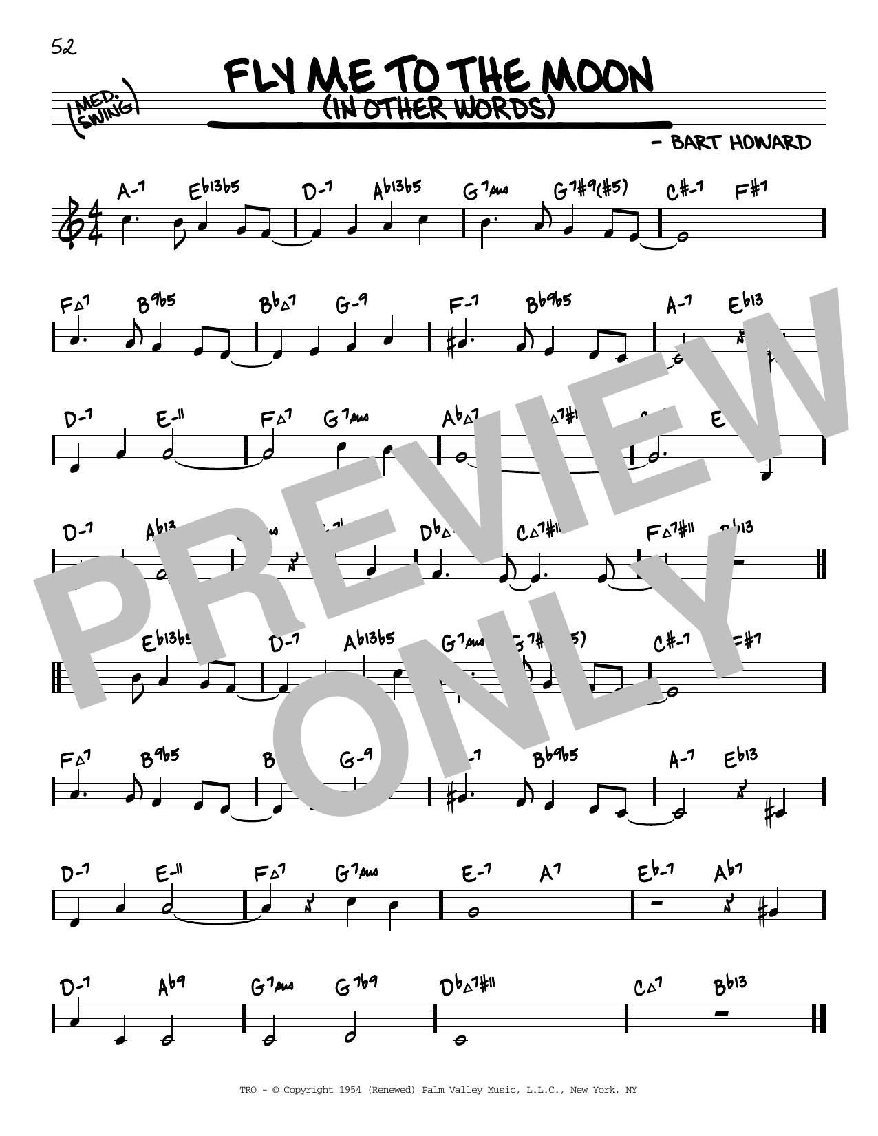 Download Tony Bennett Fly Me To The Moon (In Other Words) (ar Sheet Music