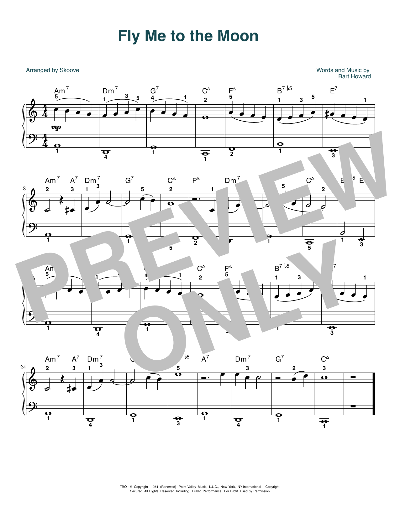 Download Kaye Ballard Fly Me To The Moon (In Other Words) (ar Sheet Music