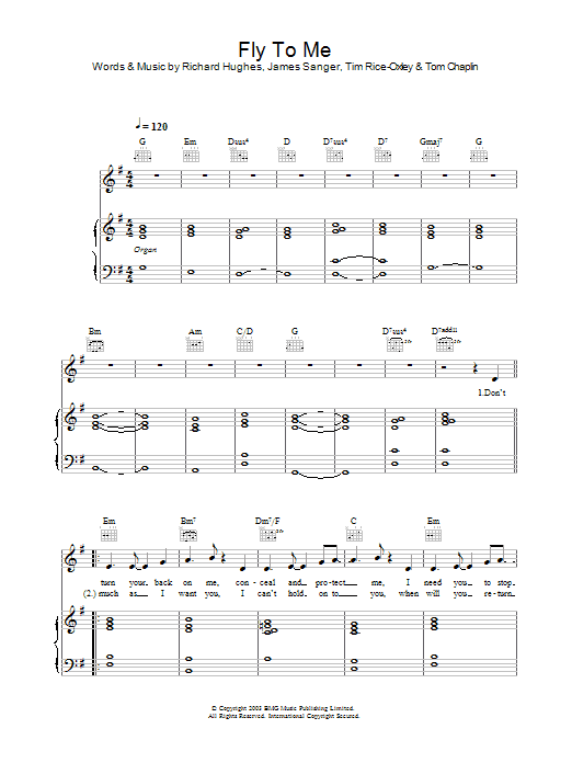 Download Keane Fly To Me Sheet Music