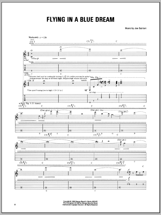 Download Joe Satriani Flying In A Blue Dream Sheet Music