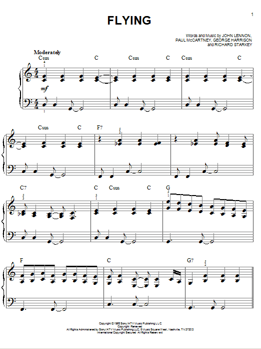Download The Beatles Flying Sheet Music