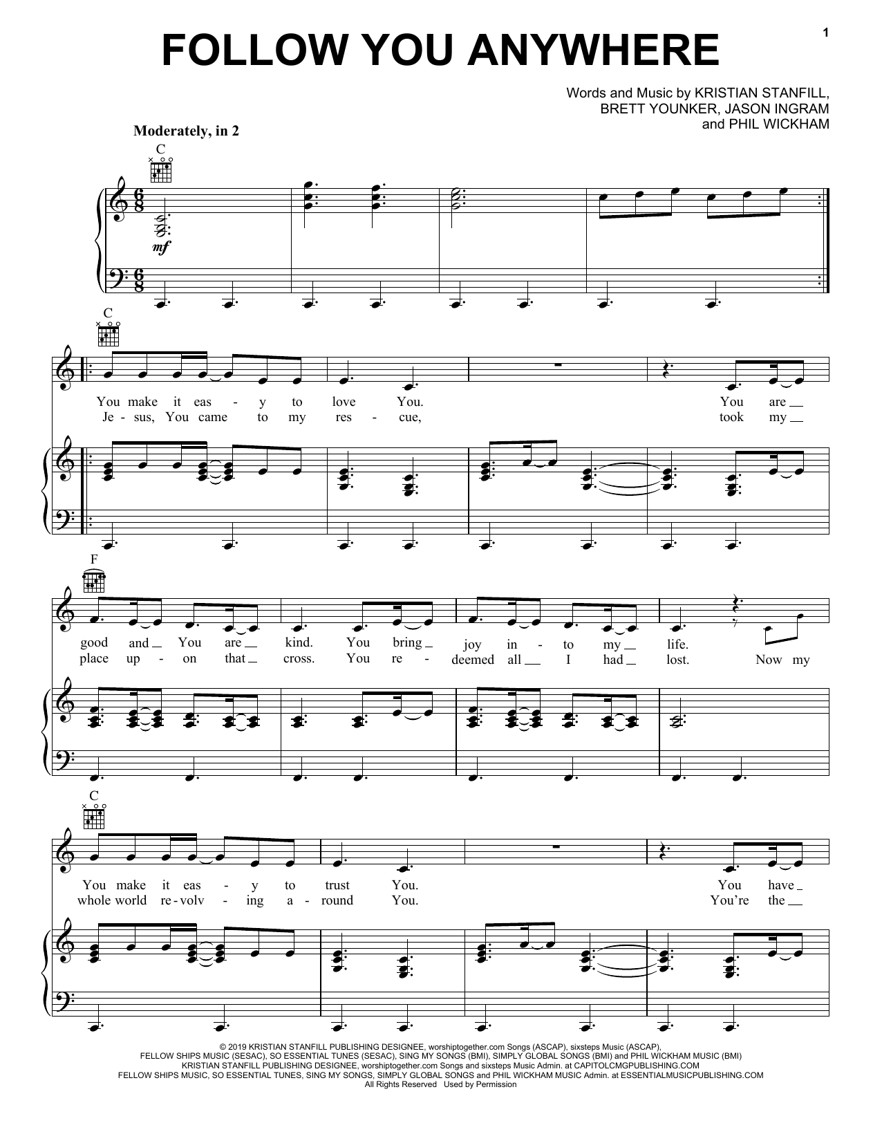 Download Passion Follow You Anywhere Sheet Music