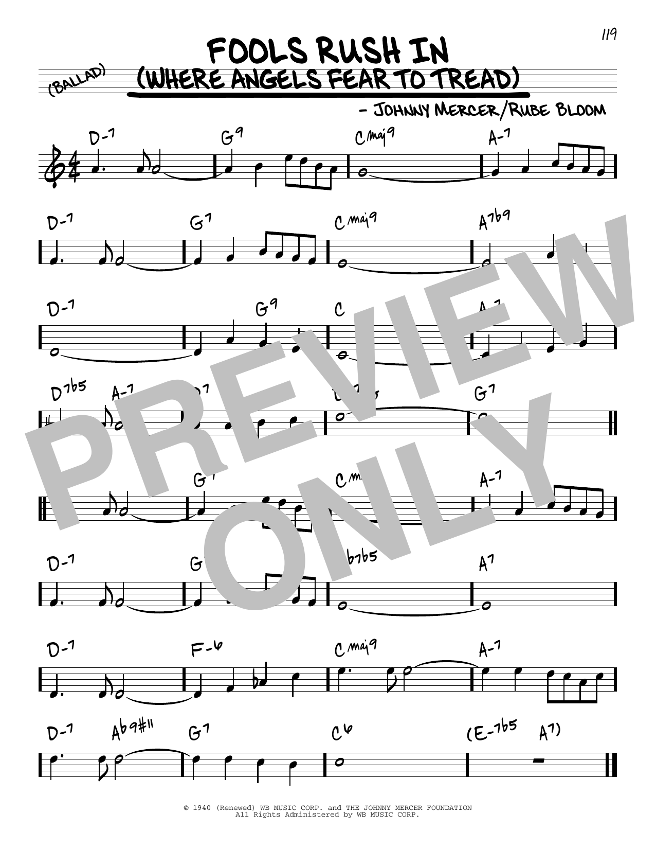 Download Frank Sinatra Fools Rush In (Where Angels Fear To Tre Sheet Music