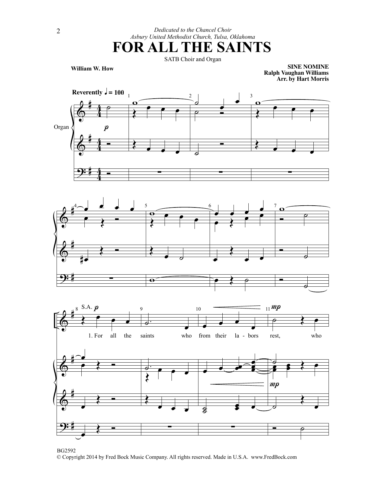 Download Hart Morris For All the Saints Sheet Music