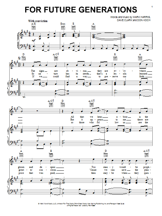 Download 4Him For Future Generations Sheet Music