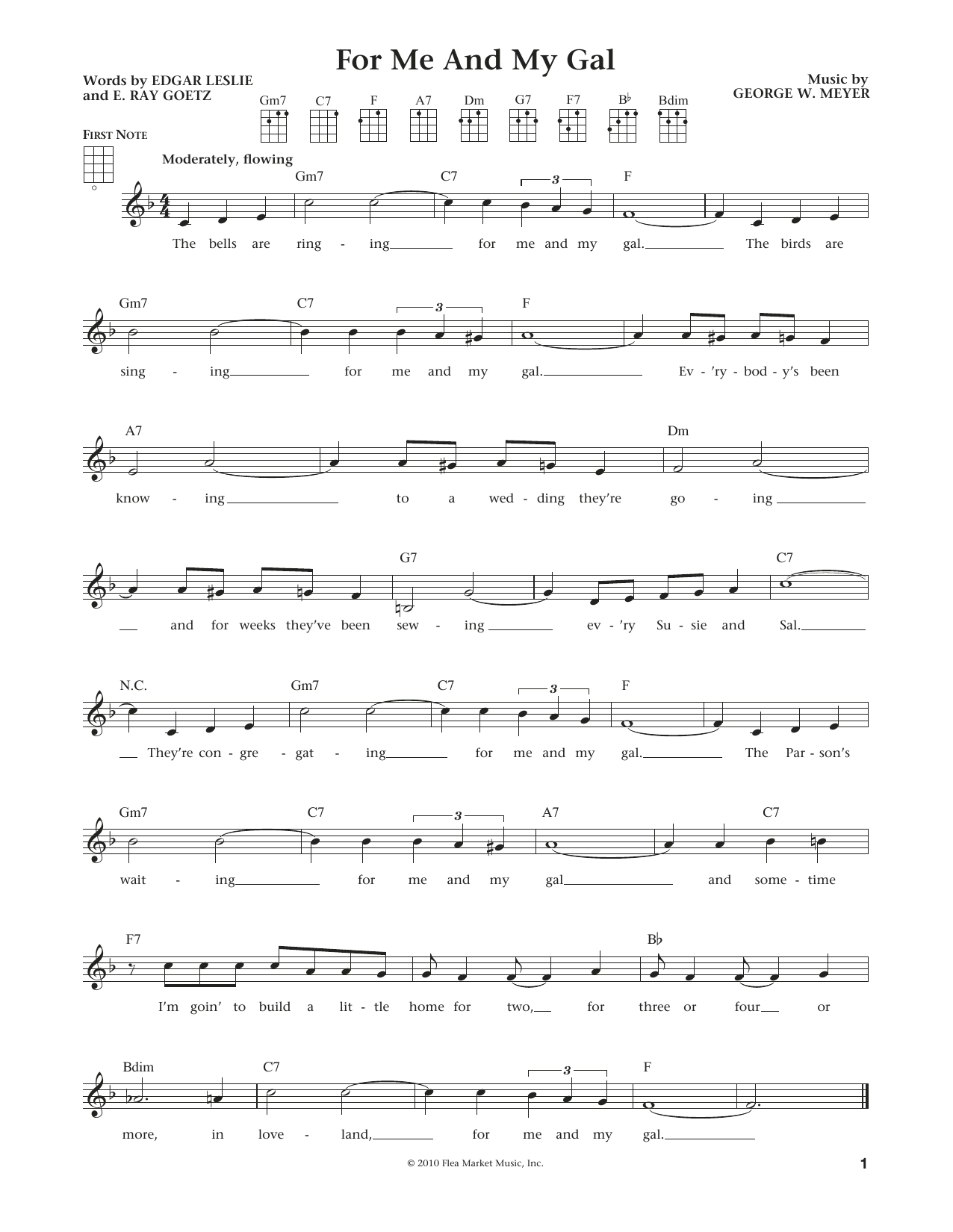 Download E. Ray Goetz For Me And My Gal (from The Daily Ukule Sheet Music