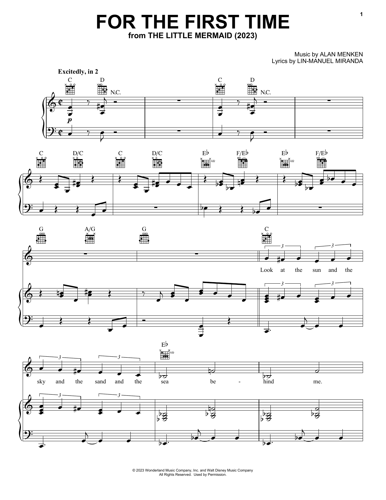 Download Halle Bailey For The First Time (from The Little Mer Sheet Music