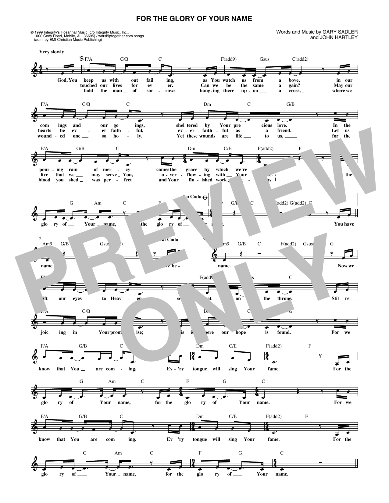 Download Heaven & Earth For The Glory Of Your Name Sheet Music