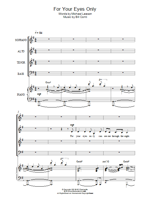 Download Sheena Easton For Your Eyes Only (arr. Thomas Lydon) Sheet Music