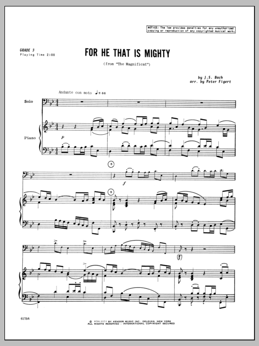 Download Figert For He That Is Mighty - Piano Sheet Music