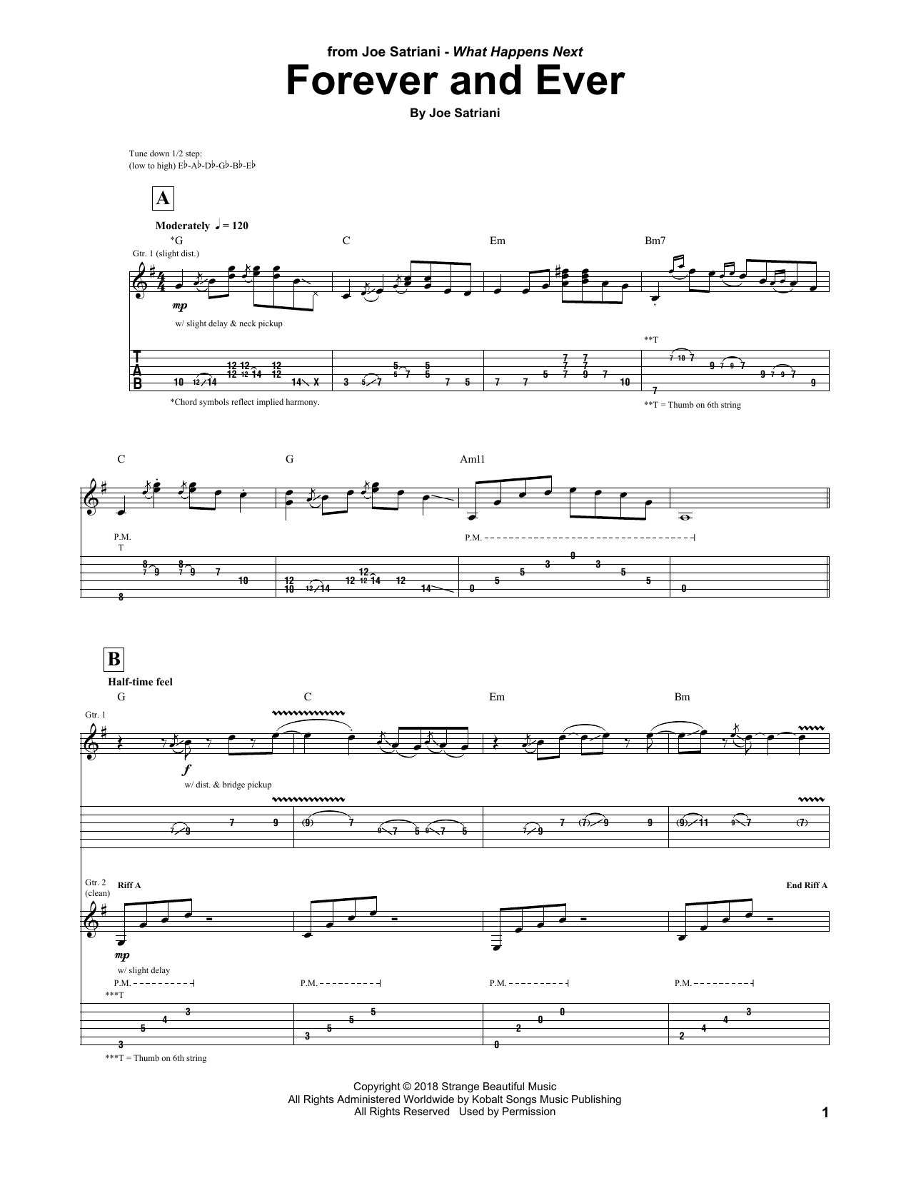 Download Joe Satriani Forever And Ever Sheet Music