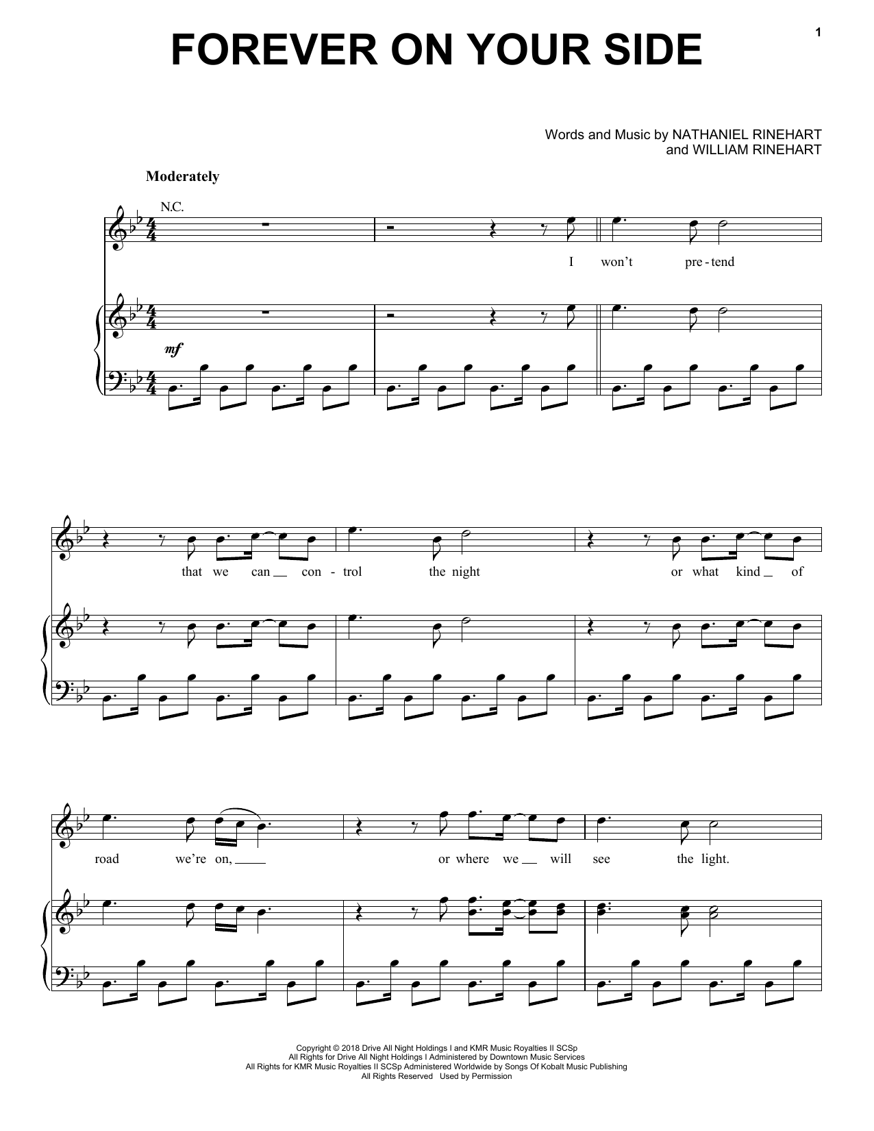 Download NEEDTOBREATHE Forever On Your Side Sheet Music