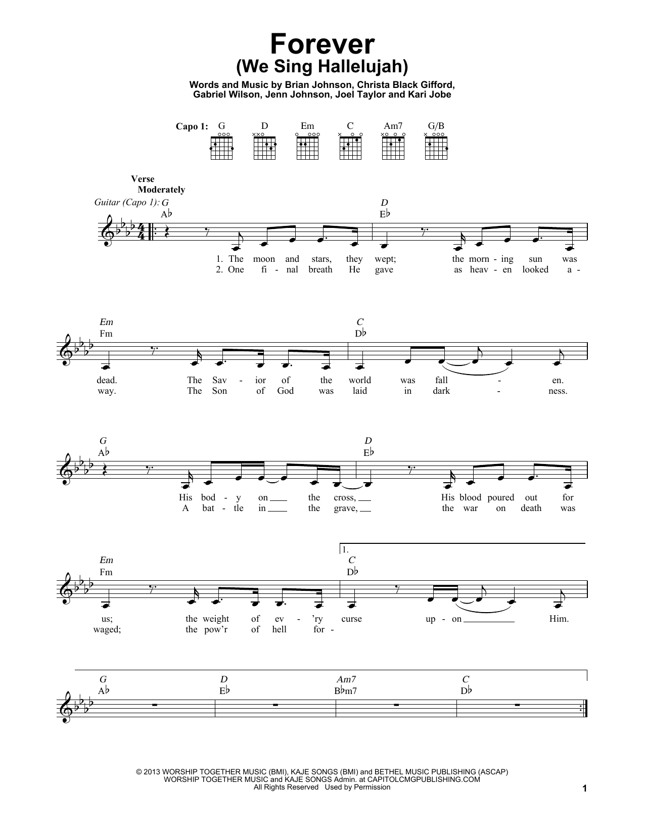 Download Brian Johnson Forever (We Sing Hallelujah) Sheet Music