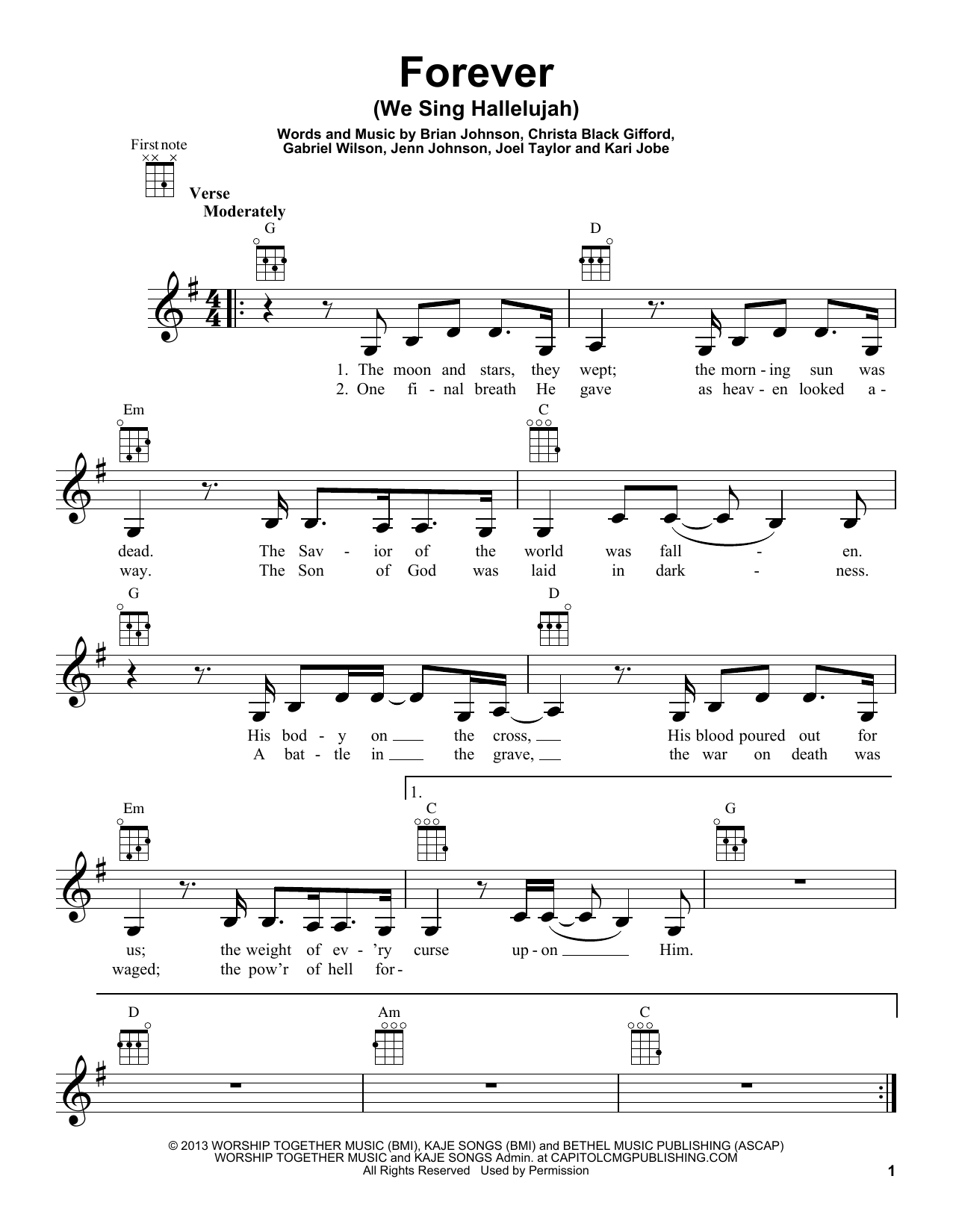 Download Christa Black Gifford Forever (We Sing Hallelujah) Sheet Music