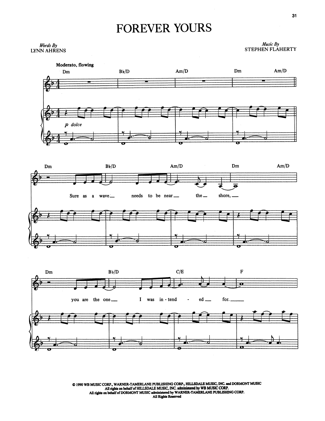 Download Stephen Flaherty and Lynn Ahrens Forever Yours (from Once on This Island Sheet Music