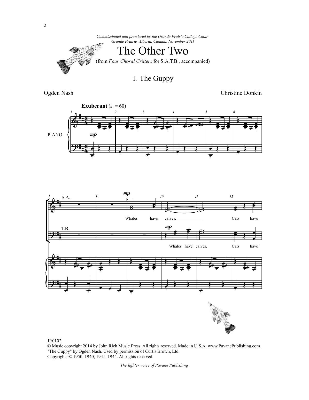 Download Christine Donkin Four Choral Critters - The Other Two Sheet Music