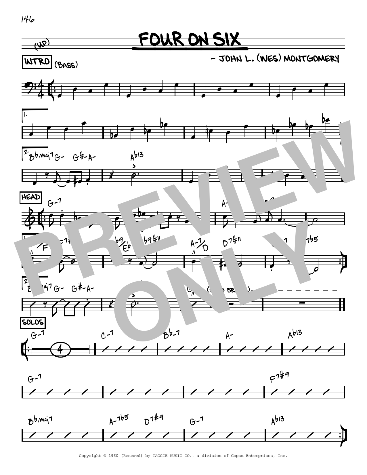 Download Wes Montgomery Four On Six [Reharmonized version] (arr Sheet Music