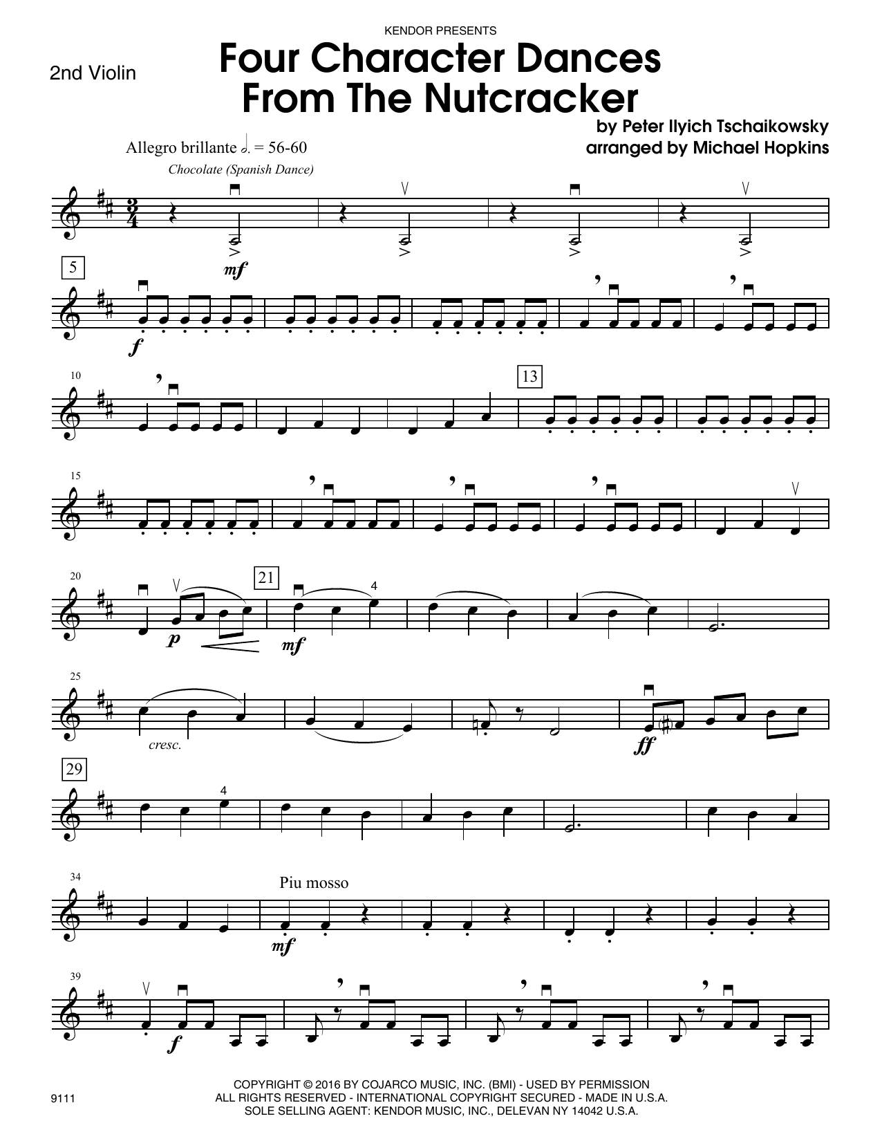 Download Michael Hopkins Four Character Dances From The Nutcrack Sheet Music