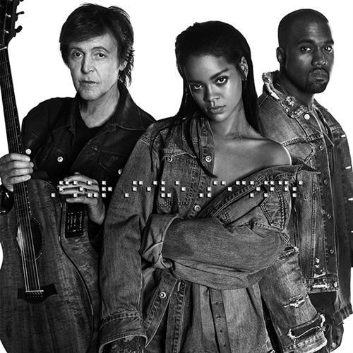 Download Rihanna & Kanye West & Paul McCartney FourFiveSeconds Sheet Music and Printable PDF Score for Piano, Vocal & Guitar (Right-Hand Melody)