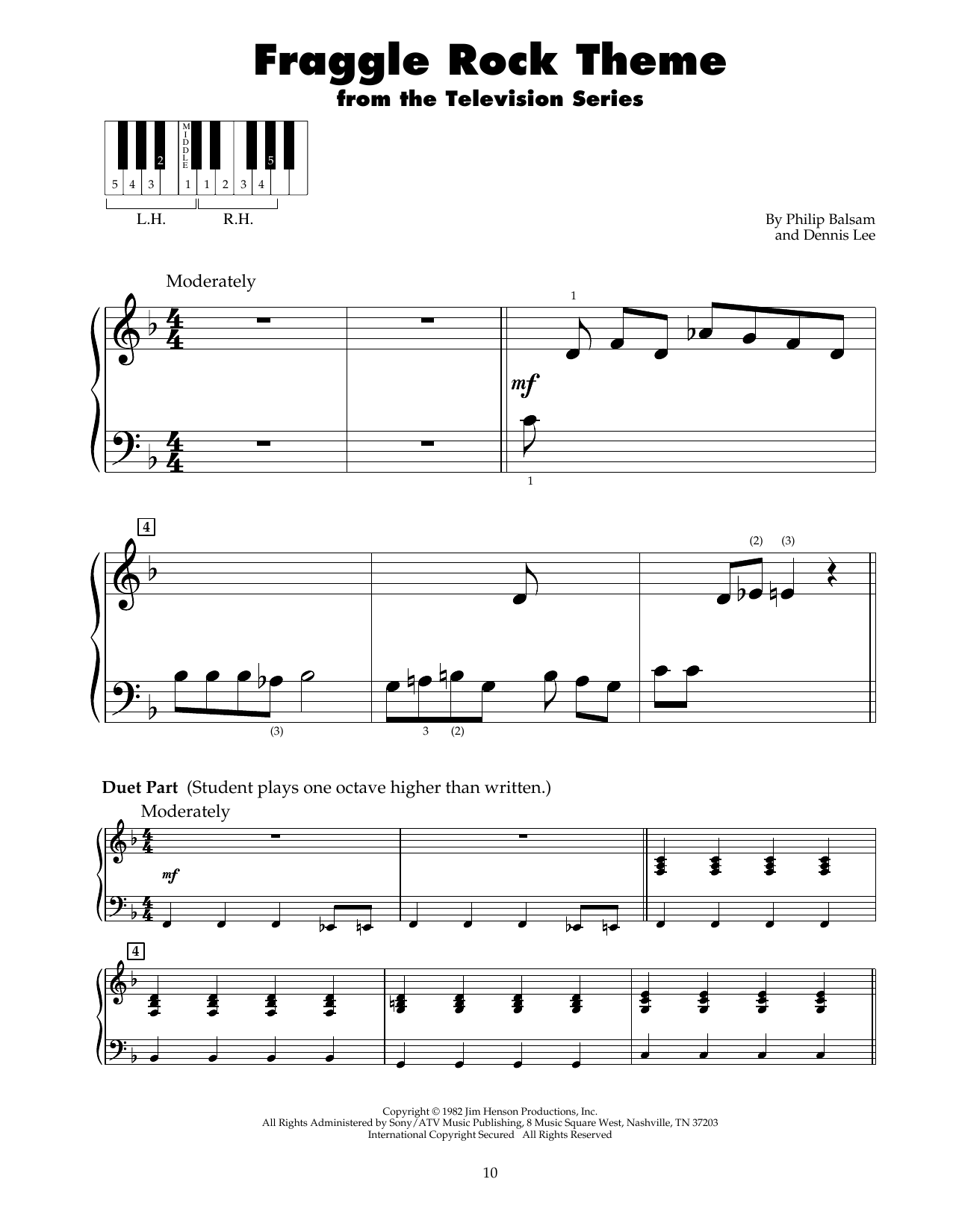 Download Philip Balsam Fraggle Rock Theme Sheet Music