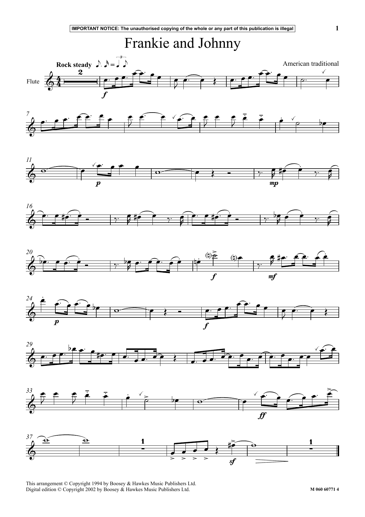 Download American Traditional Frankie And Johnny Sheet Music