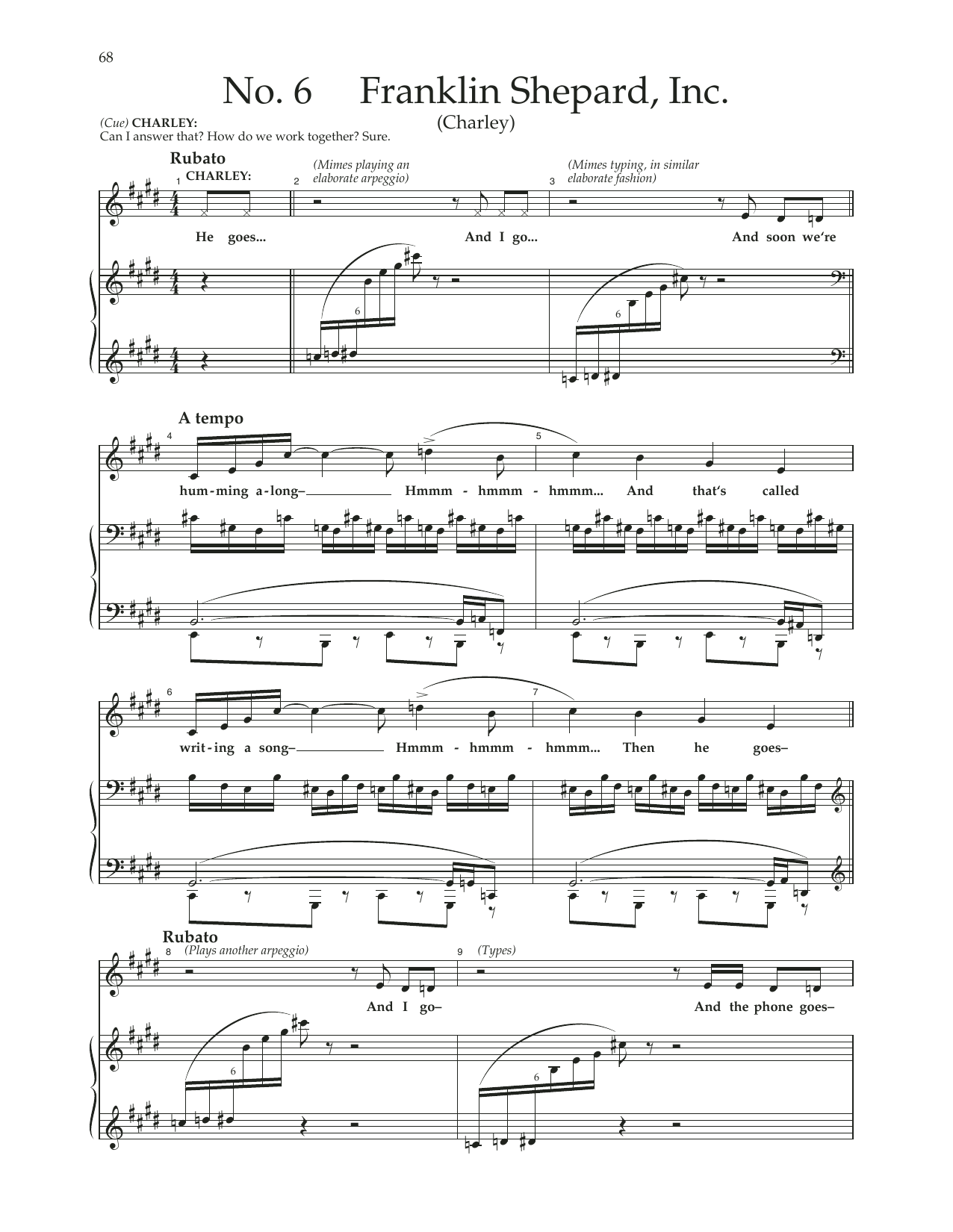 Download Stephen Sondheim Franklin Shepard, Inc. (from Merrily We Sheet Music