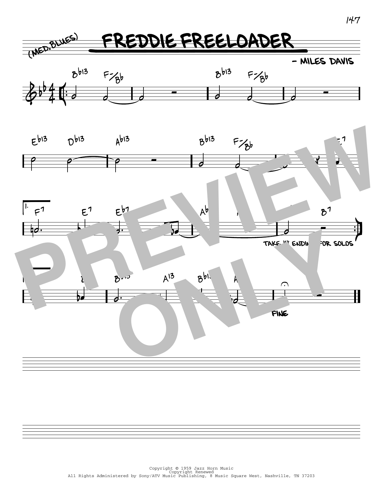 Download Miles Davis Freddie Freeloader [Reharmonized versio Sheet Music