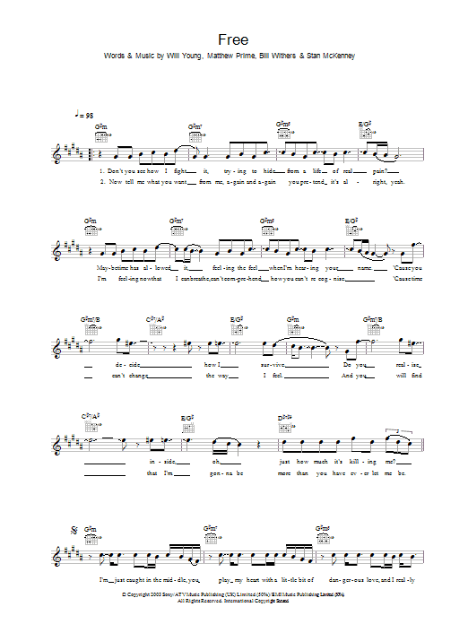 Download Will Young Free Sheet Music