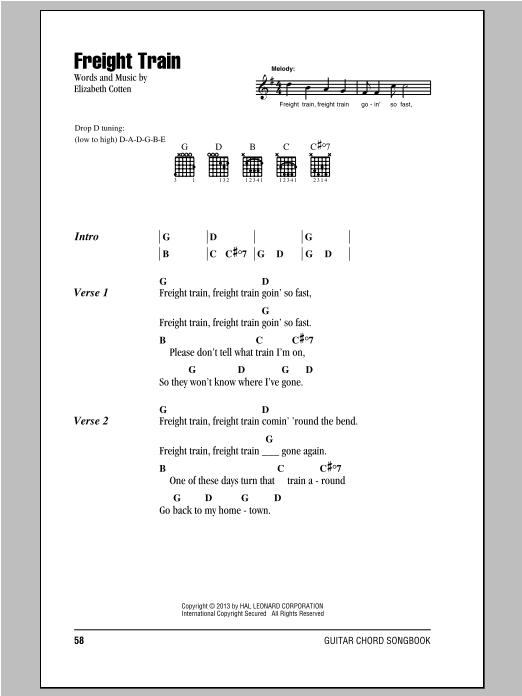 Download Peter, Paul & Mary Freight Train Sheet Music